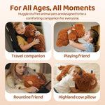 Mewaii 4 Lbs Weighted Stuffed Animals - Heavy Belly & Limbs, 23" Highland Cow Plush for a Realistic Hug, Super Soft Fluffy Plush Toy for Kids and Adults