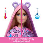 Barbie Cutie Reveal Doll & Accessories, Care Bears Series with Share Bear Plush Costume & 10 Surprises Including Color Change & Mini Bear
