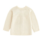 Curipeer Baby Girls Knitted Cardigan Sweater Embroidered Floral Outerwear Sweaters for Autumn and Spring 3T