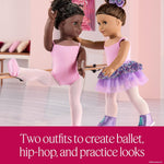 American Girl, Truly Me #117 Doll & Dance All Day Set, with Brown Eyes, Wavy Dark-Brown Hair, Tan Skin, Ages 6+