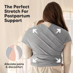 KeaBabies Baby Wrap Carrier - All in 1 Original Baby Carrier Newborn to Toddler Sling, Easy to Wear, Hands Free Bonding, Lightweight, Breathable Infant Wraps (Classic Gray)