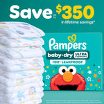 Pampers Diapers - Baby Dry - Size 1, 44 Count, Absorbent Disposable Infant Diaper (Packaging May Vary)