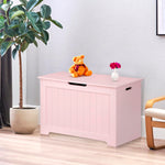 Saicool Wooden Storage Chest,30/40 Inch Storage Trunk w/2 Safety Hinges, Storage Bench, Modern Lift Top Chest Box Organizer (Pink, 30 L x 15.7 W x19 H Inch)