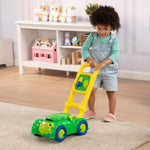 Melissa & Doug Sunny Patch Snappy Turtle Lawn Mower - Pretend Play Toy for Kids Turtle-Themed Pretend Kids Lawn Mower Developmental Push Toy for Toddlers