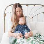 Little Unicorn Premium Cotton Swaddle Baby Blanket | Breathable Fabric | for swaddling, Play, Nursing & More (Tropical Leaf)