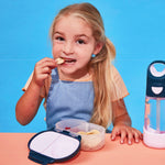 b.box Snack Box - Leakproof Mini Bento Box for Kids & Toddlers, 2 Compartment Snack Containers for Kids, Lunch Containers, Dishwasher Safe, BPA Free, PFAS Free, Ages 4m+, 1 3/4 Cup - Indigo Rose