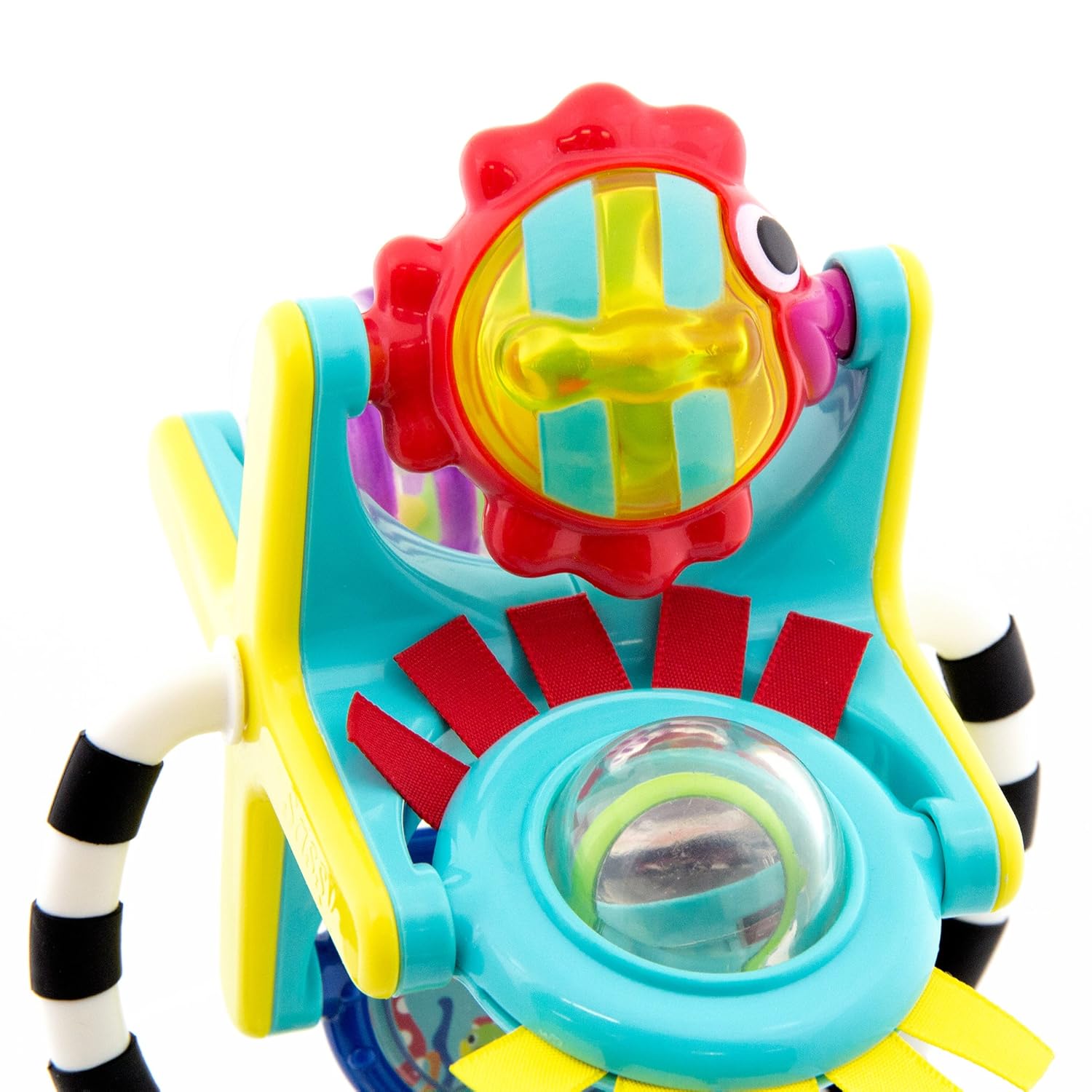 Sassy Fishy Fascination Station 2-in-1 Suction Cup High Chair Toy, Developmental Tray Toy for Early Learning, Ages 6+ Months