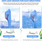 Kids Snorkel Mask Full Face, Snorkeling Gear for Kids 2-14 with Camera Mount, 180 Degree Panoramic View Snorkeling Set Anti-Fog Anti-Leak