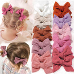 CÉLLOT 40 Pieces Girls Hair Bows Linen Fabric Bows Alligator Clips Hair Accessories for Little Girls Toddlers Kids and Teens