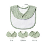 Konssy Muslin Baby Bibs 8 Pack Baby Bandana Drool Bibs Cotton for Unisex Boys Girls, 8 Solid Colors Set for Teething Drooling