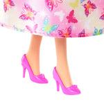 Barbie Royal Doll with Pink & Blonde Fantasy Hair, Colorful Accessories, Pink Ombre Bodice & Butterfly-Print Skirt