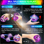 Vantexi Flying Orb Ball Toy,2026 Upgraded Parachute LED,Magic Hand Controlled Flying Gravity Ball,Cosmic Globe Boomerang,Cool Christmas Birthday Gift for 6 7 8 9 10+ Year Old Boys Girls-Blue & Purple