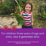 SmartyPants Kids Probiotic Immunity Gummies: Prebiotics & Probiotics for Digestive Health and Immune Support Supplement, Gluten Free, Vegan, Grape Flavor, 60 Count (30 Day Supply)