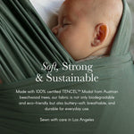 Solly Baby Wrap, Buttery-Soft Baby Carrier Newborn to Toddler 8-25 Lbs., Lightweight & Hands-Free Sling Wrap, Breathable Carrier, Baby Wearing & Postpartum Essential, Mother's Day Essential, Coastal