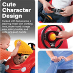 Step2 Push Around Buggy Kids Push Car, Ride On Toy, Stroller Substitute, Includes Seat Belt & Horn, Made of Durable Plastic, Max Weight 50 lbs., For Toddlers 1.5-4 Years Old, Red