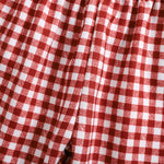 Toddler Baby Boy Girl Gingham Pants Retro Elastic Waist Checkered Plaid Long Pants Casual Sweatpants Bottoms (Wine Red, 9-12 Months)