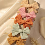 doboi 10PCS Baby Headbands Girls Hair Bows Nylon Linen Hairbands Handmade Hair Accessories for Newborn Infant Toddlers Little Girl and Kids