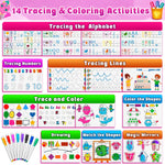 Curious 2 Learn Montessori PREASSEMBLED Busy Book for Toddlers Ages 3 and Up, Pre K Preschool Learning Activities Book - Autism Sensory Learning & Education Toys Kindergarten Workbook (Pink)