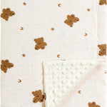 CREVENT Cozy Soft and Warm Mink Baby Blanket with Sherpa Backing, Gift Packing with Ribbon for Newborn Infant Toddler's Crib Cot Stroller (30"X40" Little Dream)