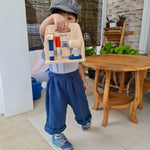 PlanToys® Wooden Handy Carpenter Set for Montessori Inspired Practical Life Play | Fine Motor, Construction and Imaginative Skill Building | Eco Friendly Tool Set for Creative Hands On Learning