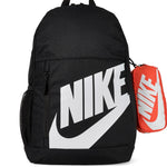 Nike Unisex Children's Backpack (20 L, Older Children) Backpack, Black/Orange/White, Einheitsgröße, Sports