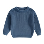 fhutpw Baby Boy Girl Pullover Sweater 3 6 12 18 Months Knit Clothes Unisex Toddler 2T 3T 4T Fall Winter Warm Long Sleeve Tops (A Blue, 2-3 Years)