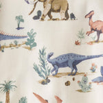 little planet by carter's Baby 2-Piece Pajamas Made with Organic Cotton, Beige Prehistoric Print, 12M