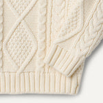Amazon Essentials x Sofia Grainge Baby Boys' Cable Crewneck Sweater, Ivory, 3-6 Months