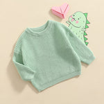 Toddler Baby Girls Loose Long Sleeve Knit Sweaters Warm Pullover Top Fall Winter Clothes Outfits