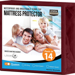 Utopia Bedding Waterproof Mattress Protector Queen Size, Premium Terry Mattress Cover 200 GSM, Breathable, Fitted Style with Stretchable Pockets (White)