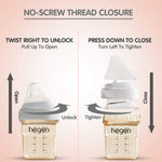 Hegen Easy to Clean Anti-Colic Baby Bottle, 8oz for 3 to 6 Months (2-Pack)