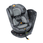 Chicco Fit360 ClearTex Rotating Convertible Car Seat with 360 Degree Rotation for Rear-Facing and Forward-Facing Usage, LeverLock Self-Tensioning Lock System | Slate/Grey