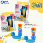 Uncle Bubble Mini Bubble Blower - Non Toxic Plastic Confetti Bubbler, Fun Summer Toys for Kids, Girls and Boys, Blow Thousands of Mini Bubbles in One Breath