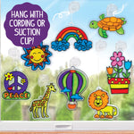 Made By Me Create Your Own Window Art, Paint Your Own Suncatchers, DIY Arts & Crafts Idea, Craft Kits for Kids, Crafts for Kids & Toddlers, Toddler Arts and Crafts