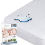 SafeRest Waterproof Queen Size Mattress Protector - Fitted with Stretchable Pockets - Machine Washable Cotton Mattress Cover for Bed