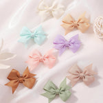 doboi 60PCS 2'' Baby Hair Clips Small Bows Fully Lined Grosgrain Boutique Solid Ribbon Mini Bows for Girls Teens Infants Kids Toddlers Newborn