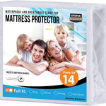 Utopia Bedding Waterproof Mattress Protector Queen Size, Premium Terry Mattress Cover 200 GSM, Breathable, Fitted Style with Stretchable Pockets (White)