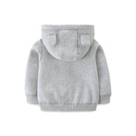 Comfy and Cozy Cotton Girls Long Sleeve Hoodie Full Zip Outwear in SpringFfall Winter for 9-12M Grey Jacket