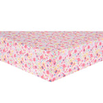 Sammy & Lou Floral Sprinkles 4-Piece Baby Nursery Crib Bedding Set for Girls, Includes Quilt, Fitted Crib Sheet, Crib Skirt, and Plush Toy