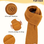 Baby Beanie Mittens Scarf Set,Toddler Infant Kids Winter Hat with Bear Ear Thermal Gloves Neck Warmer Set for Girls Boys Camel