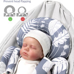 TinlyFinly Infant Car Seat Insert, Head and Body Support, Reversible Newborn Insert Compatible with Baby Carseat, Stroller, Mamaroo Swing, Rocker, Bouncer. Baby Car Seat Cushion - Blue Leaf