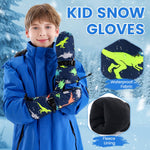 BAVST Winter Kids Waterproof Gloves for Boys Girls Snow Ski Toddler Baby Mittens Outdoor for Infant Teens 1-5T (Mermaid, L(4-5T))