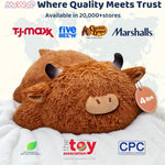 Mewaii 4 Lbs Weighted Stuffed Animals - Heavy Belly & Limbs, 23" Highland Cow Plush for a Realistic Hug, Super Soft Fluffy Plush Toy for Kids and Adults