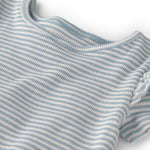 Little Planet by Carter's Girl 3-pack Short Sleeve Bodysuits made with Organic Cotton, Pink Stripes, Grey Stripes, 3M