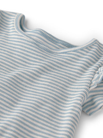 Little Planet by Carter's Girl 3-pack Short Sleeve Bodysuits made with Organic Cotton, Pink Stripes, Grey Stripes, 3M