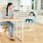 Regalo My Portable High Chair, Foldable High Chair for Babies & Toddlers, Indoor/Outdoor Baby Chair, Travel High Chair with Tray & Cup Holder, Aqua