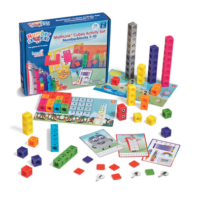 Mathlink Cubes Activity Set with Numberblocks theme on a white background