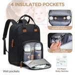 Qualyphant Extra Large Diaper Bag for 2 Kids - Expandable 35L Twin Diapers Bags Backpack with 4 Insulated & 16" Laptop Pocket & 2 Compartments - Big Baby Backpacks - Travel Pañaleras Para Bebe, Unisex