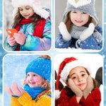 SATINIOR 6 Pairs Toddler Knitted Gloves Kids Winter Warm Stretchy Mittens Soft Lightweight Mittens for Boys and Girls(for 1-3 Years Old,White, Pink, Brown)