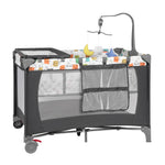 Pack and Play, Baby Bassinet Bedside Sleeper with Diaper Changer, Baby Playard, Baby Travel Playpen, Portable Baby Crib with Carry Bag, Easy to Install